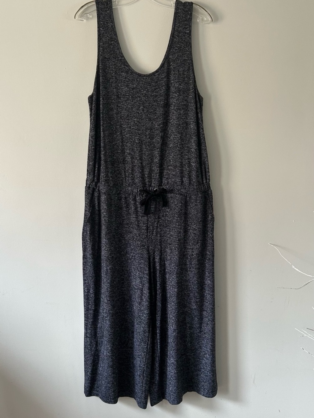 Sleeveless Charcoal Knit Jumpsuit